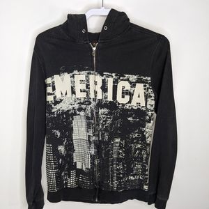 Emerica Unisex S Hoodie VTG Unisex Distressed Rare